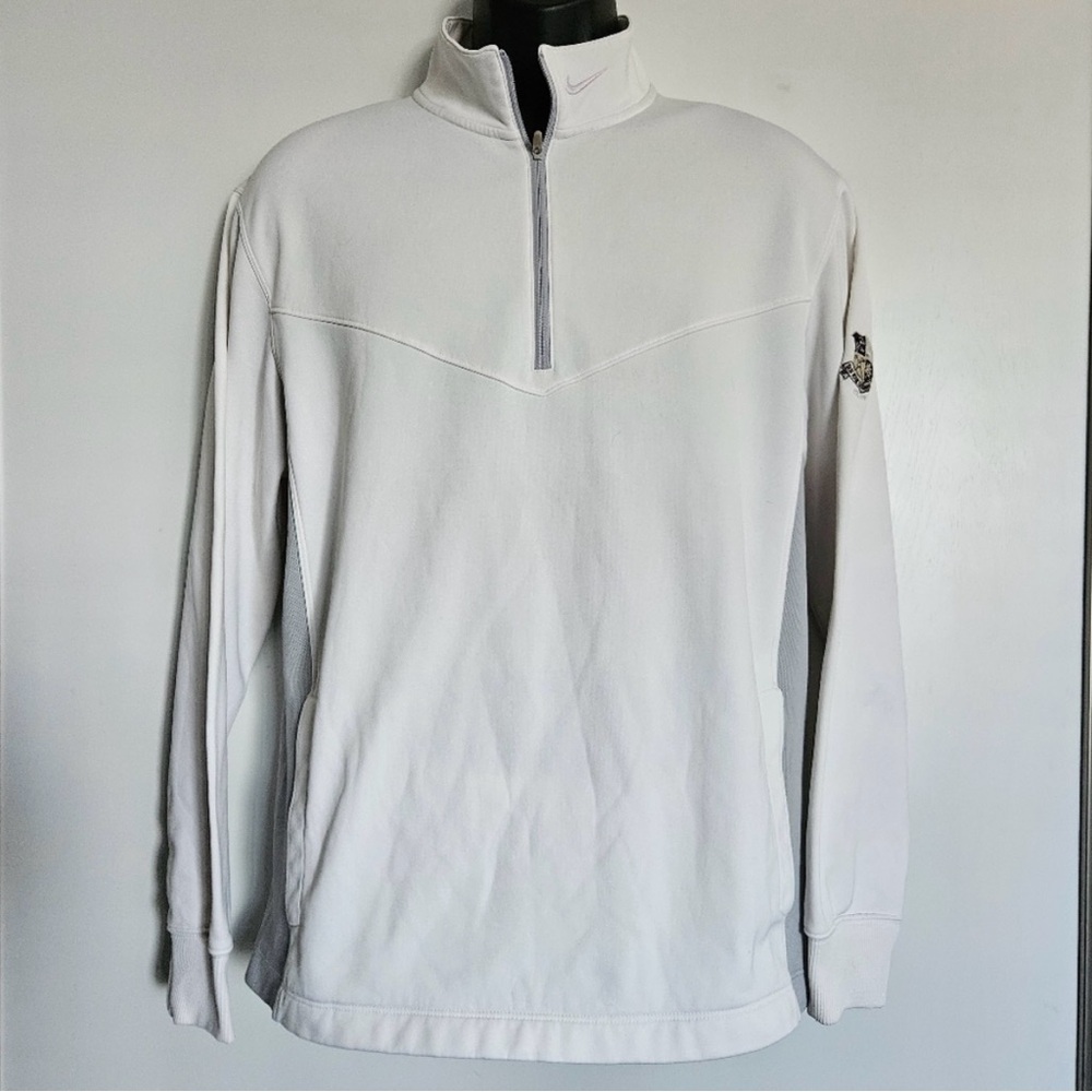 Nike Golf 1/2 Zip Cover-Up Men’s Size Medium Therma Fit Tour Performance White